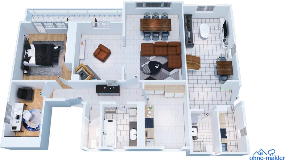Mehrgenerationhaus (Zweifamilienhaus + 3. Wohnung im Anbau) mit 2 Garagen – फोटो 13