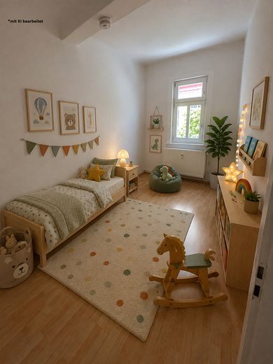 Schöne 3-Raum-Wohnung im Zentrum von Bad Langensalza – Kinderzimmer Beispieleinrichtu