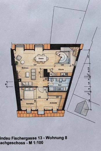 Penthouse Wohnung mit einmaliger Dachterasse und Seeblick ! – Grundriss Wohnung