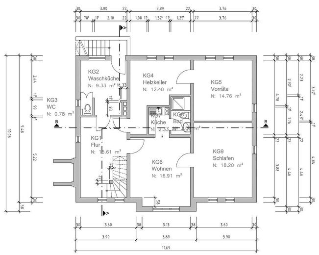 PROVISIONSFREI: Charmantes EFH in zentraler, ruhiger Anliegerstraße – Keller / Souterrain