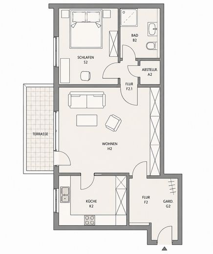 Appartamento di 2 stanze – Foto 2