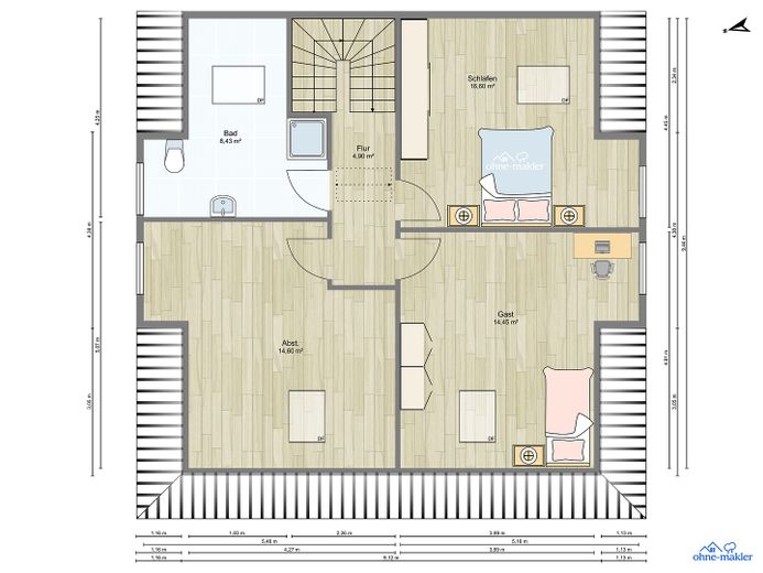 A+ Neubau Stadtvilla im Verbund in Elbnähe – DG Villa B