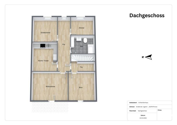 Haus mit Einliegerwohnung -sofort verfügbar- in 16278 Pinnow sucht neuen Besitzer – Grundriss 3D-DG Einliegerwohnung
