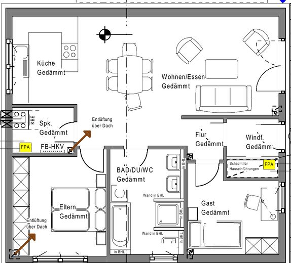 Modernes Zweifamilienhaus mit Einliegerwohnung in Elzach-Oberprechtal – Grundriss ELW