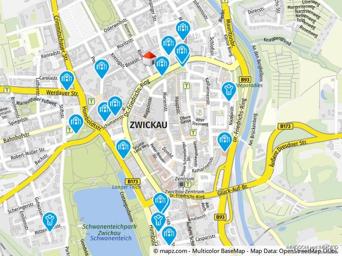 3-Zimmer-Wohnung, schön und gemütlich im Zentrum zu vermieten! – Kartenausschnitt