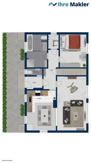 Einfamilienhaus mit Garage – Flur EG