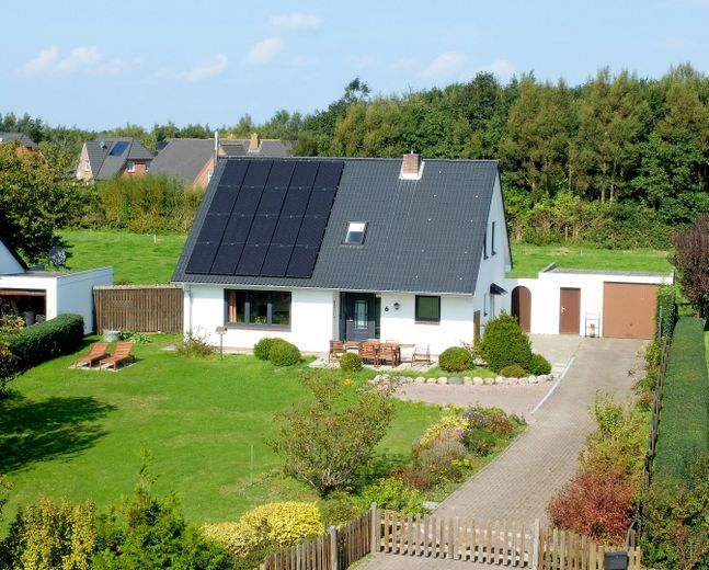 Blick vom Hafendeich