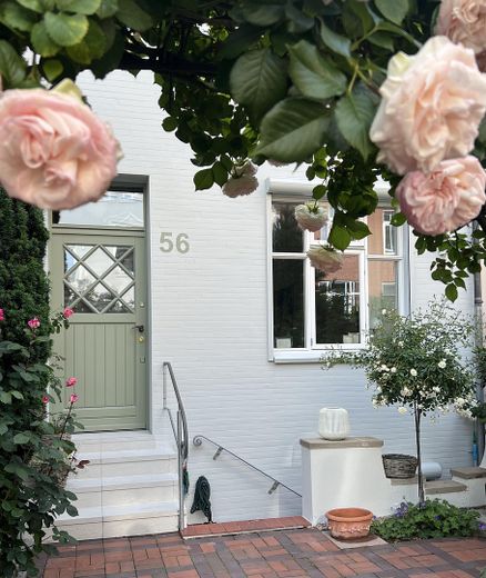 Liebevol moderniseerde rijwoning in Bremer stijl in Bremen, Hastedt – Hausansicht 