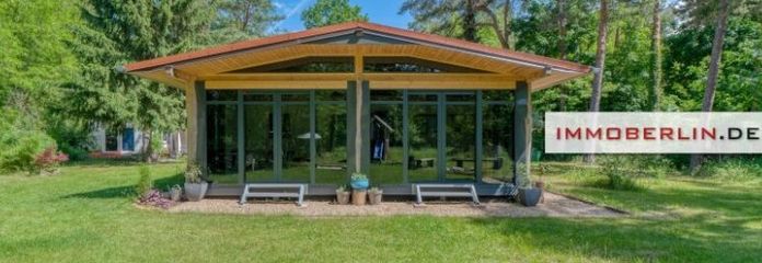 IMMOBERLIN.DE - Bungalow con edificio accessorio su terreno immerso nella natura e orientato a sud