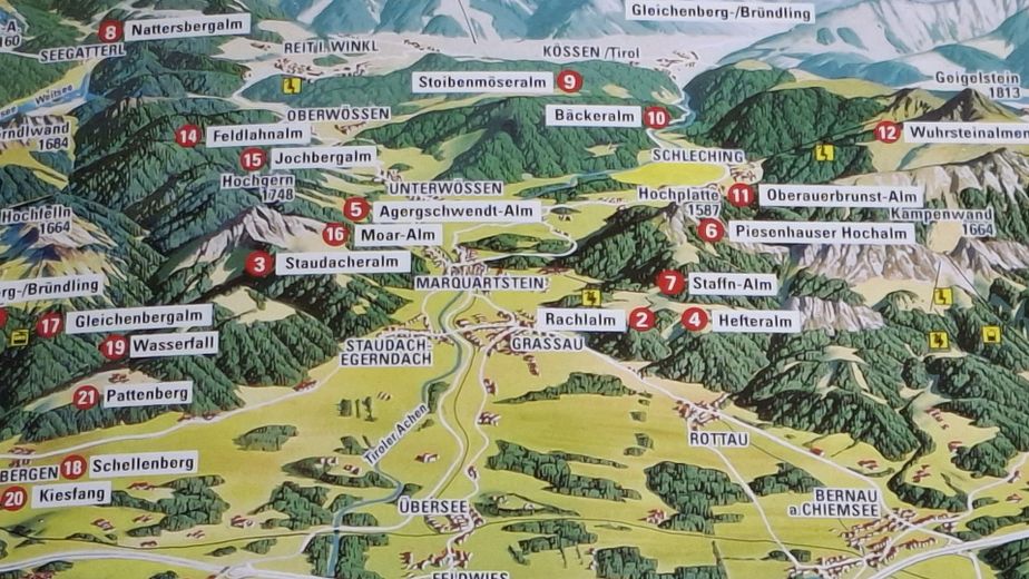 Beautiful apartment in the Chiemgau with mountain panorama and swimming pool/sauna – Umgebungskarte