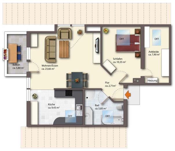 Luminoso piso de 2 habitaciones con encanto – Foto 23