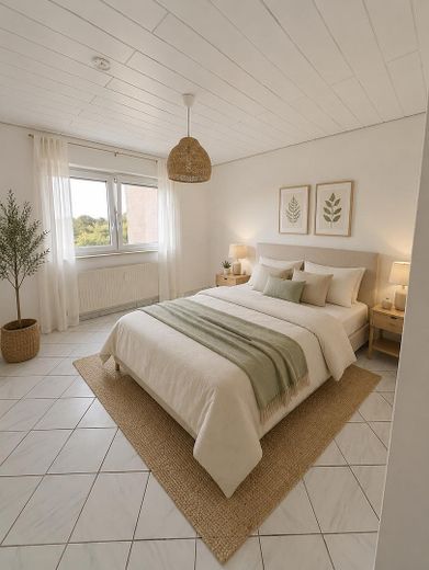 Renovierter Wohntraum mit Seeblick: 87 m² 3-Zimmer-Wohnung inkl. Einbauküche & Balkon – Einrichtungsbeispiel