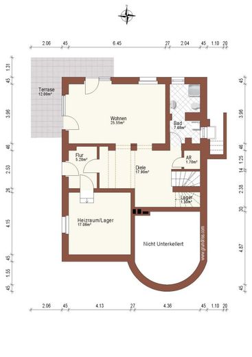 RUHIGE 5-RAUM WOHNUNG IN ZWEIFAMILIENHAUS MIT GARTENANTEIL – Gartengeschoss