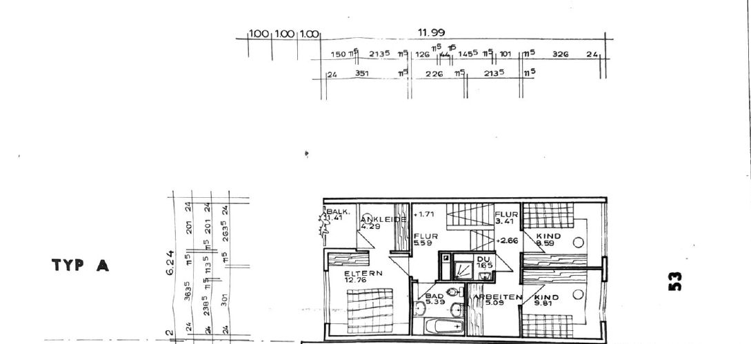 Casa a schiera di testa in posizione residenziale tranquilla a Untereisesheim – Grundriss OG 