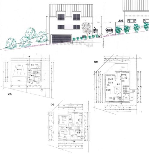 Schöne Wohngebäude mit zwei Wohnhäusern in Kaiserslautern-Erlenbach zum Verkauf – Pläne zus. Haus