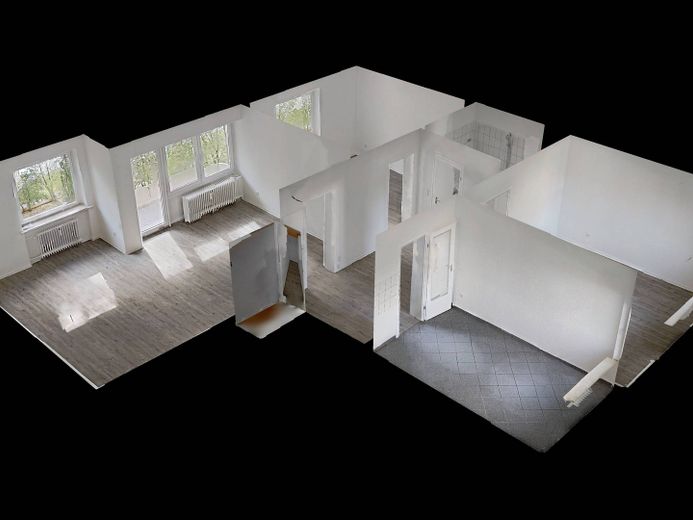 Luminoso apartamento de 3 habitaciones, bien distribuido, con BALCÓN y baño con bañera en el sur de Burgdorf – 3D-Ansicht Grundriss