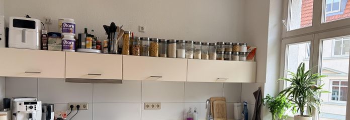 Sonnige 2-Zimmerwohnung in der Fleischervorstadt, ab Anfang 2027 leerstehend/unvermietet – Helle Küche