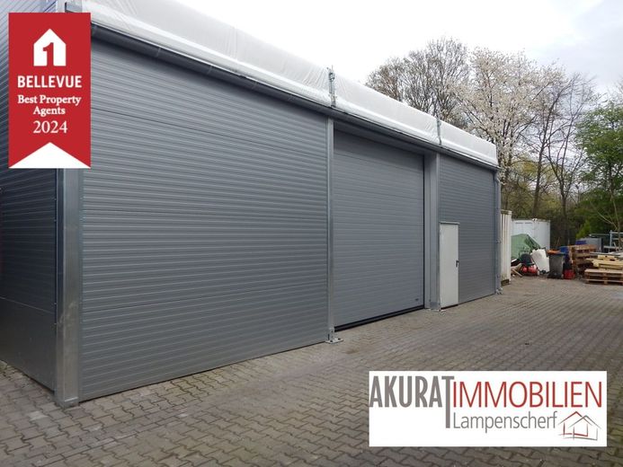**Erstbezug Lagerhalle mit Strom und Wasser** – Aussenansicht