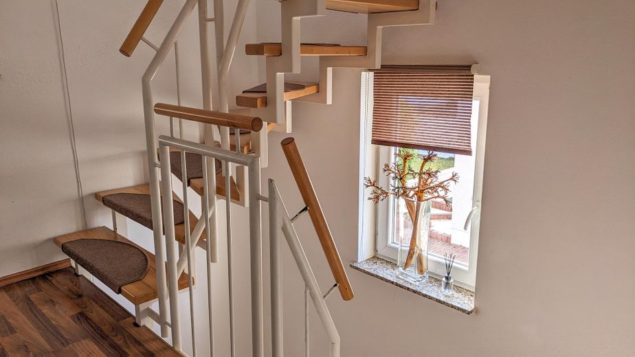 Helle Wendeltreppe.
