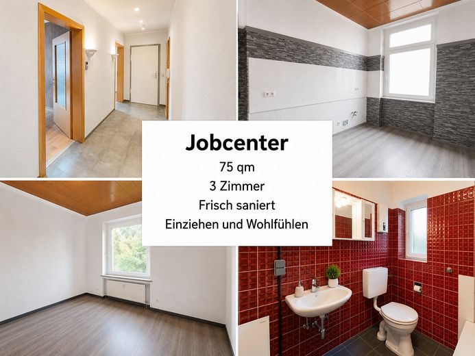 Jobcenter – جوب سنتر – Джобцентер – jouw nieuwe woning is klaar! – Wohnung