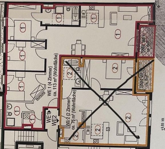 Tranquillo e moderno appartamento di 4 locali ad Amburgo Eimsbüttel, vicino alla stazione della metropolitana U-Christuskirche – Grundriss