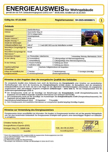 2 FAM-Haus, Heiligenhafen gute Lage, Niedrigenergie, grundsaniert, gehobene Ausstattung – ENERGIEAUSWEIS  1