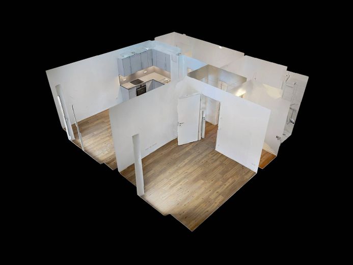 +++Schicke 2-Zimmer-Neubauwohnung mit Balkon im Neubauquartier 'Field 4'+++ – 3D-Ansicht Grundriss