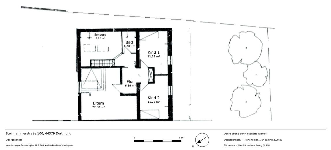 Senza commissione: casa con giardino e ingresso indipendente, 141 m² – Grundriss Obergeschoss