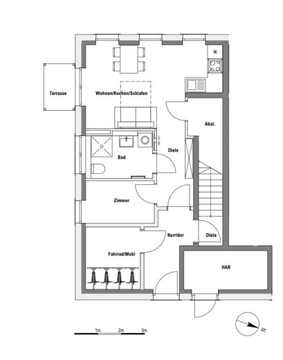 Stijlvol nieuwbouwappartement met privétuin net buiten Berlijn – Grundriss