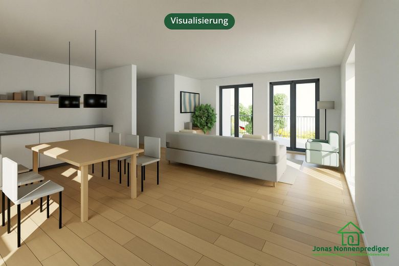 Baugrundstück mit Baugenehmigung für ein Wohnhaus mit 2 WE - für den Käufer provisionsfrei – Visualisierung Innen: Küche