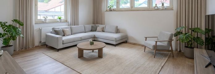 Wohnzimmer - KI eingerichtet
