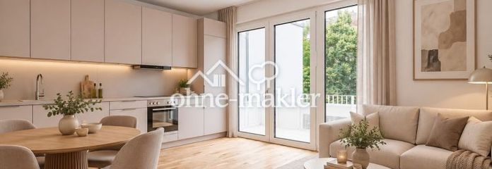 Appartement lumineux de 2 pièces avec cuisine intégrée et balcon à Pankow