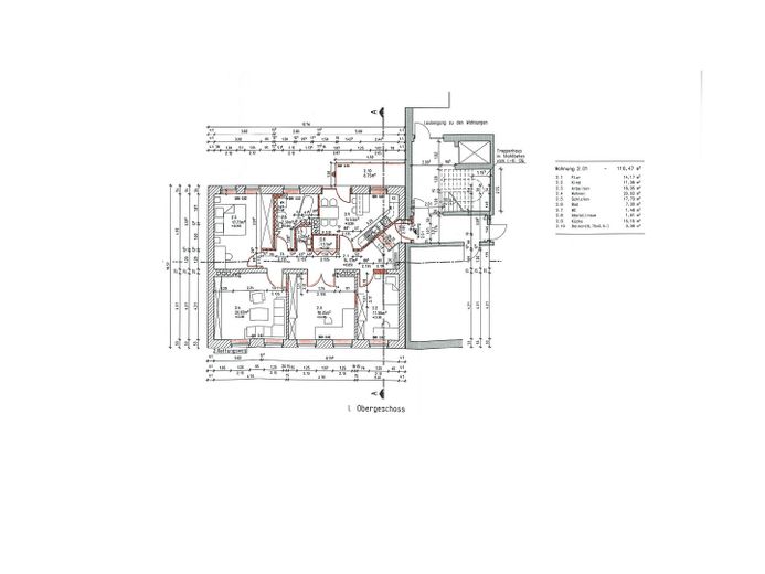 Historischer Charme trifft Wohnkomfort – 4-Zimmer-Altbauwohnung mit Balkon – Grundriss