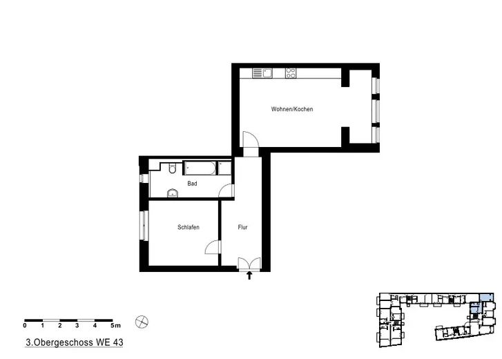 Kernsanierter Altbau mit Aufzug im 3. OG: 2 Zimmer, Designküche & Einbauschränke & Vorhänge nach Maß – Foto 26