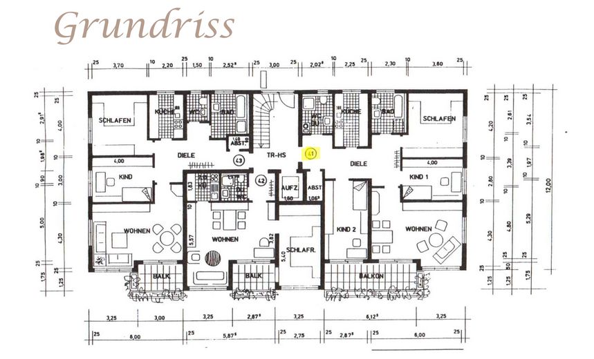 Grundriss der Wohnung 