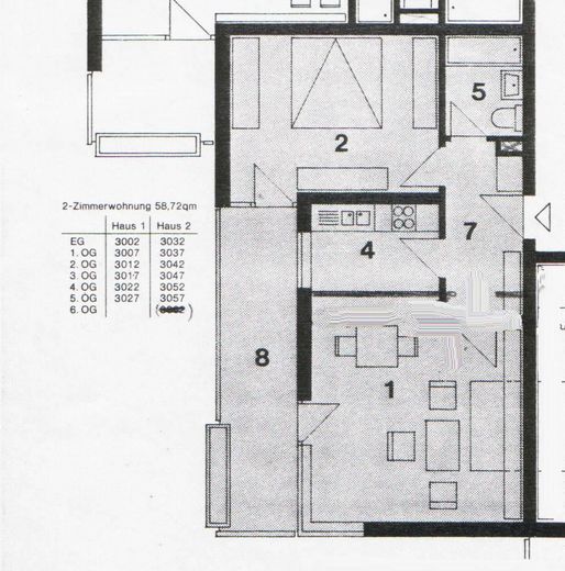 Grundriss der Wohnung 