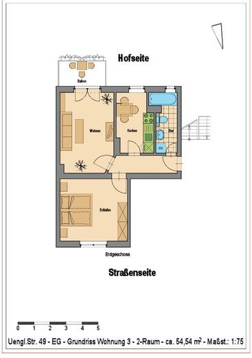 Edificio plurifamiliare con 10 unità abitative nel quartiere delle ville di Stendal – Wohnung 3