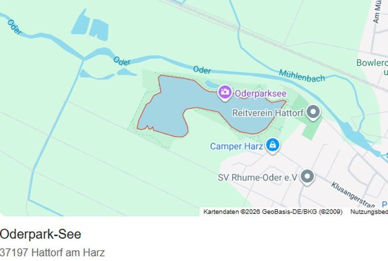 Attraktives Baugrundstück in Hattorf am Harz - 819 m², voll erschlossen, Seenähe – Grundstück_Falkenweg_13A_mit_See_III