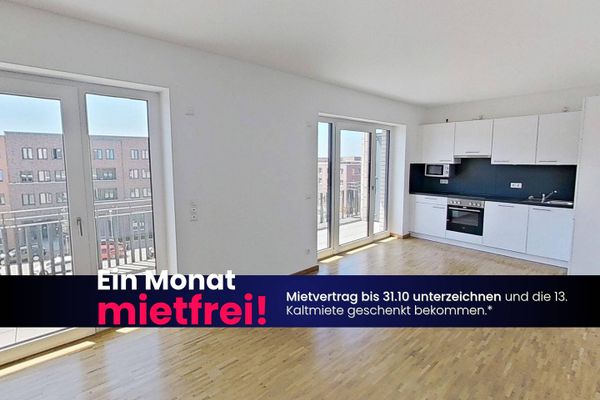 *HERBSTLICH SPAREN* Helle 2-Zi.-Neubauwhg. mit EINBAUKÜCHE und BALKON im Erstbezug