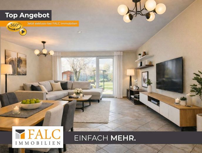 Charmantes Reihenmittelhaus in attraktiver Lage in Köln-Meschenich! – Wohnzimmer_Digital eingerichtet