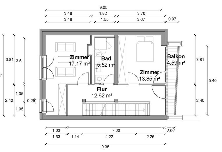 Verde e privato! Townhouse con 5 camere, garage privato e terrazza sul tetto nel cuore di Mitte! – CDT01_2OG