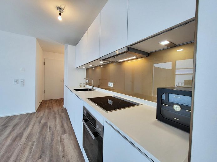 Penthouse z tarasem dachowym i widokiem w dal – nowy budynek 2023 – Einbauküche mit Miele-Backofen