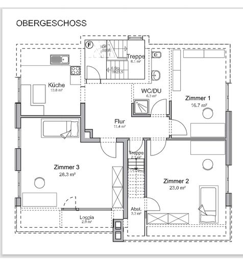 Grundriss Obergeschoss