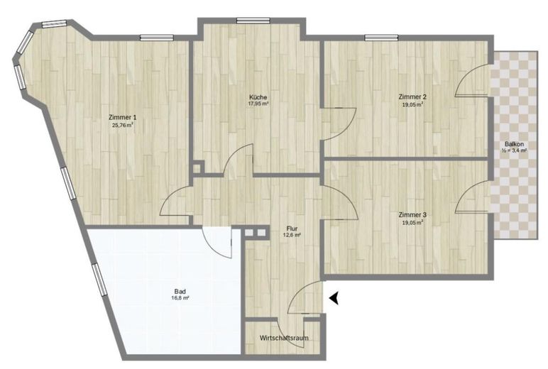 Ruim 3-kamerappartement, hoogwaardige afwerking en inbouwkeuken, stadscentrum, balkon op het zuiden – Foto 29