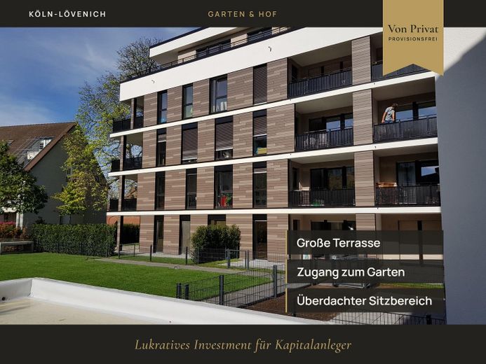 ARCHITEKTEN-DESIGN: 3-Zi-Gartenwohnung | 2 Bäder | 102 m² Luxus & S-Bahn-Anbindung – Terrasse und Garten