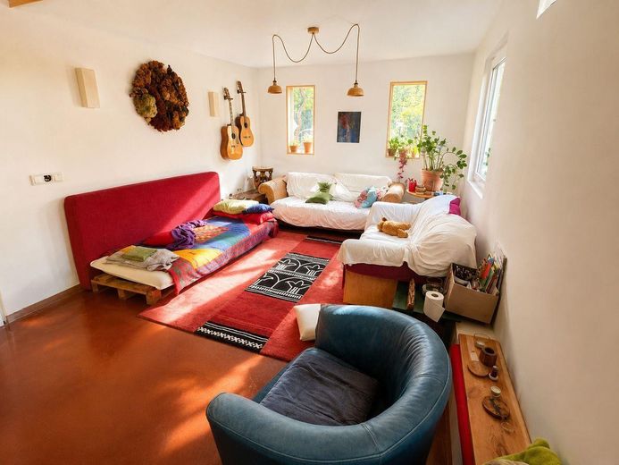 Seegut Blaue Blume – Herrenhaus, Wohnhaus & See in der Uckermark – Wohnhaus Wohnzimmer