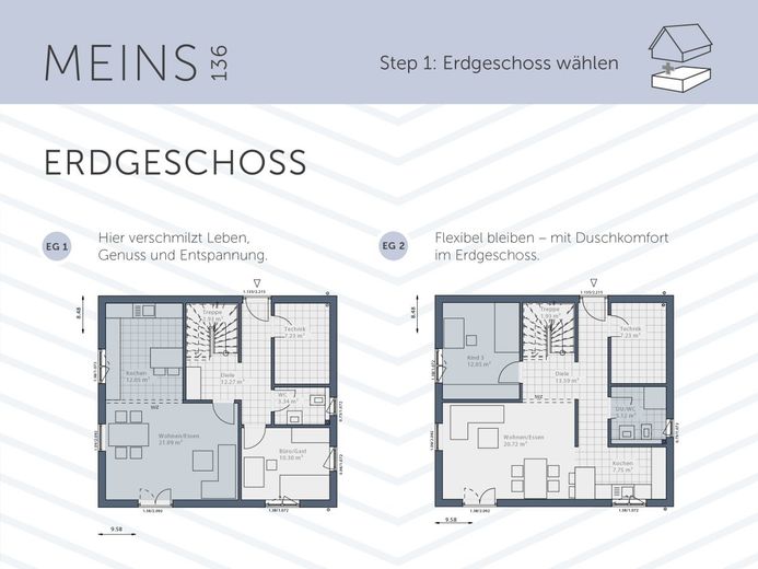 Qualität, die bleibt - Ihr Einfamilienhaus in Igling – MEINS 136 EG1 + EG2