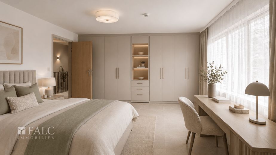 Zweifamilienhaus mit Sanierungspotential in Östringen – Master Bedroom KI Vorschlag