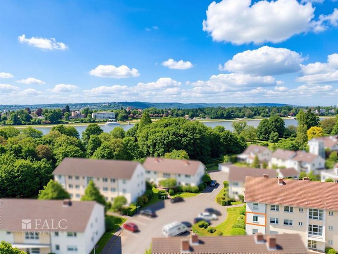 Familienfreundliche Wohnung in Rheinlage mit attraktivem Entwicklungspotenzial – Blick