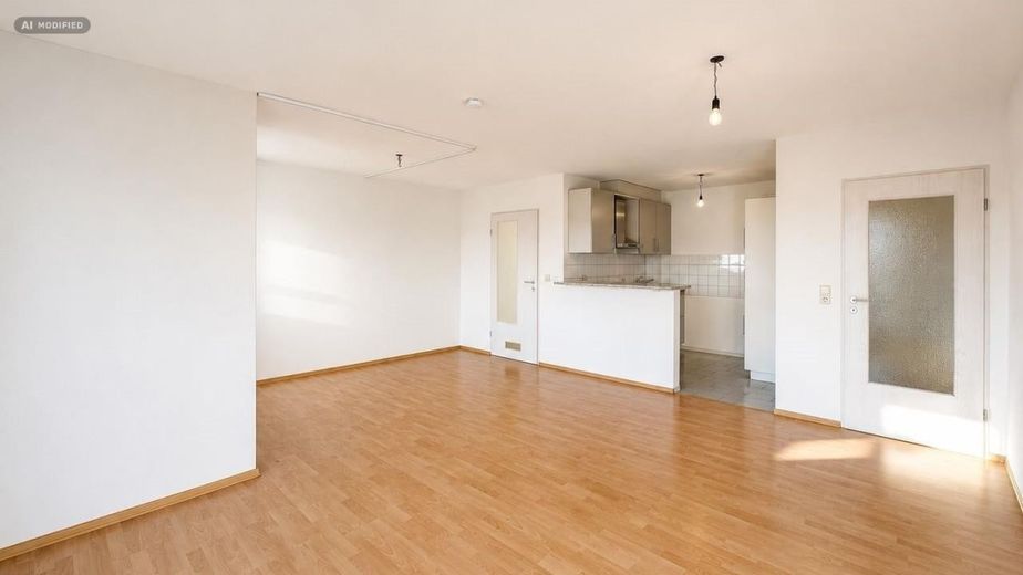 Zonnige 1,5-kamerwoning met balkon op het zuidwesten, inbouwkeuken en lift – Konstanz-Fürstenberg – Wohnbereich 2